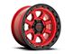 KMC Chase Candy Red with Black Lip 6-Lug Wheel; 17x9; -12mm Offset (2024 Tacoma)