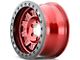 Dirty Life Roadkill Race Crimson Candy Red Beadlock 6-Lug Wheel; 17x9; -14mm Offset (2024 Tacoma)