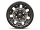 Fuel Wheels Traction Matte Gunmetal with Black Ring 6-Lug Wheel; 17x9; 1mm Offset (2024 Tacoma)