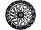 TIS 544MB Gloss Black Machined 6-Lug Wheel; 22x12; -51mm Offset (16-24 Titan XD)