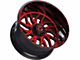 TIS 544MBR Gloss Black with Red Tint Accent 6-Lug Wheel; 20x10; -12mm Offset (16-24 Titan XD)