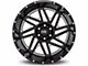 Hardrock Offroad Bones Xposed Gloss Black Milled 6-Lug Wheel; 20x12; -44mm Offset (16-24 Titan XD)