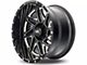 Hardrock Offroad Bones Xposed Gloss Black Milled 6-Lug Wheel; 20x12; -44mm Offset (16-24 Titan XD)