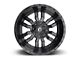 Fuel Wheels Sledge Matte Black Gloss Black Lip 6-Lug Wheel; 17x9; 2mm Offset (22-24 Bronco Raptor)