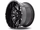 Hardrock Offroad Spine Xposed Gloss Black Milled 6-Lug Wheel; 20x12; -44mm Offset (04-15 Titan)