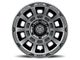 ICON Alloys Thrust Smoked Satin Black 6-Lug Wheel; 17x8.5; 0mm Offset (2024 Tacoma)