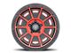 ICON Alloys Victory Satin Black with Red Tint 6-Lug Wheel; 17x8.5; 0mm Offset (2024 Tacoma)