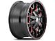 Mayhem Wheels Warrior Black with Prism Red 6-Lug Wheel; 20x9; 0mm Offset (16-24 Titan XD)