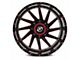 XF Offroad XF-216 Gloss Black Red Milled 6-Lug Wheel; 20x10; -12mm Offset (16-24 Titan XD)