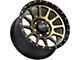 Off-Road Monster M10 Flat Black Machined Bronze 6-Lug Wheel; 17x9; 0mm Offset (03-09 4Runner)