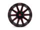 Fuel Wheels Contra Gloss Black Red Tinted Clear 6-Lug Wheel; 24x12; -44mm Offset (05-15 Tacoma)