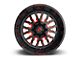Fuel Wheels Stroke Gloss Black Red Tinted Clear 6-Lug Wheel; 24x14; -75mm Offset (21-24 Bronco, Excluding Raptor)