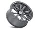 Black Rhino Trabuco Matte Gunmetal with Black Ring and Silver Bolts Wheel; 18x8; 35mm Offset (84-01 Jeep Cherokee XJ)