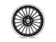 TSW Silverstone Gloss Black with Mirror Cut Lip Wheel; 19x8 (84-01 Jeep Cherokee XJ)