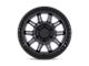 Black Rhino Calico Matte Gunmetal with Matte Black Lip Wheel; 17x8.5 (87-95 Jeep Wrangler YJ)