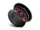 Fuel Wheels Stroke Gloss Black with Red Tinted Clear Wheel; 17x9 (87-95 Jeep Wrangler YJ)