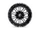 Fuel Wheels Hardline Gloss Black Milled Wheel; 17x9 (20-24 Jeep Gladiator JT)