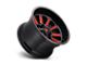 Fuel Wheels Hardline Gloss Black with Red Tinted Clear Wheel; 20x12 (18-24 Jeep Wrangler JL)