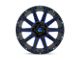 Fuel Wheels Contra Gloss Black with Blue Tinted Clear 5-Lug Wheel; 20x9; 20mm Offset (07-13 Tundra)