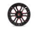 Fuel Wheels Rage Gloss Black with Red Tinted Clear Wheel; 20x10 (20-24 Jeep Gladiator JT)