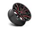 Fuel Wheels Rage Gloss Black with Red Tinted Clear Wheel; 22x10; -18mm Offset (18-24 Jeep Wrangler JL)