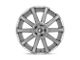 Fuel Wheels Contra Platinum Brushed Gunmetal with Tinted Clear Wheel; 22x10; -18mm Offset (20-24 Jeep Gladiator JT)