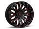Fuel Wheels Quake Gloss Black Milled with Red Tint Wheel; 20x9 (97-06 Jeep Wrangler TJ)