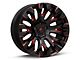 Fuel Wheels Quake Gloss Black Milled with Red Tint Wheel; 20x9 (87-95 Jeep Wrangler YJ)