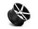 Niche Milan Gloss Black Brushed Wheel; 18x8 (84-01 Jeep Cherokee XJ)