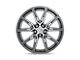 Niche Gemello Gloss Anthracite Machined Wheel; 20x10.5; 40mm Offset (84-01 Jeep Cherokee XJ)