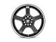 Motegi FS5 Gloss Black Machined Flange Wheel; 17x7; 40mm Offset (93-98 Jeep Grand Cherokee ZJ)