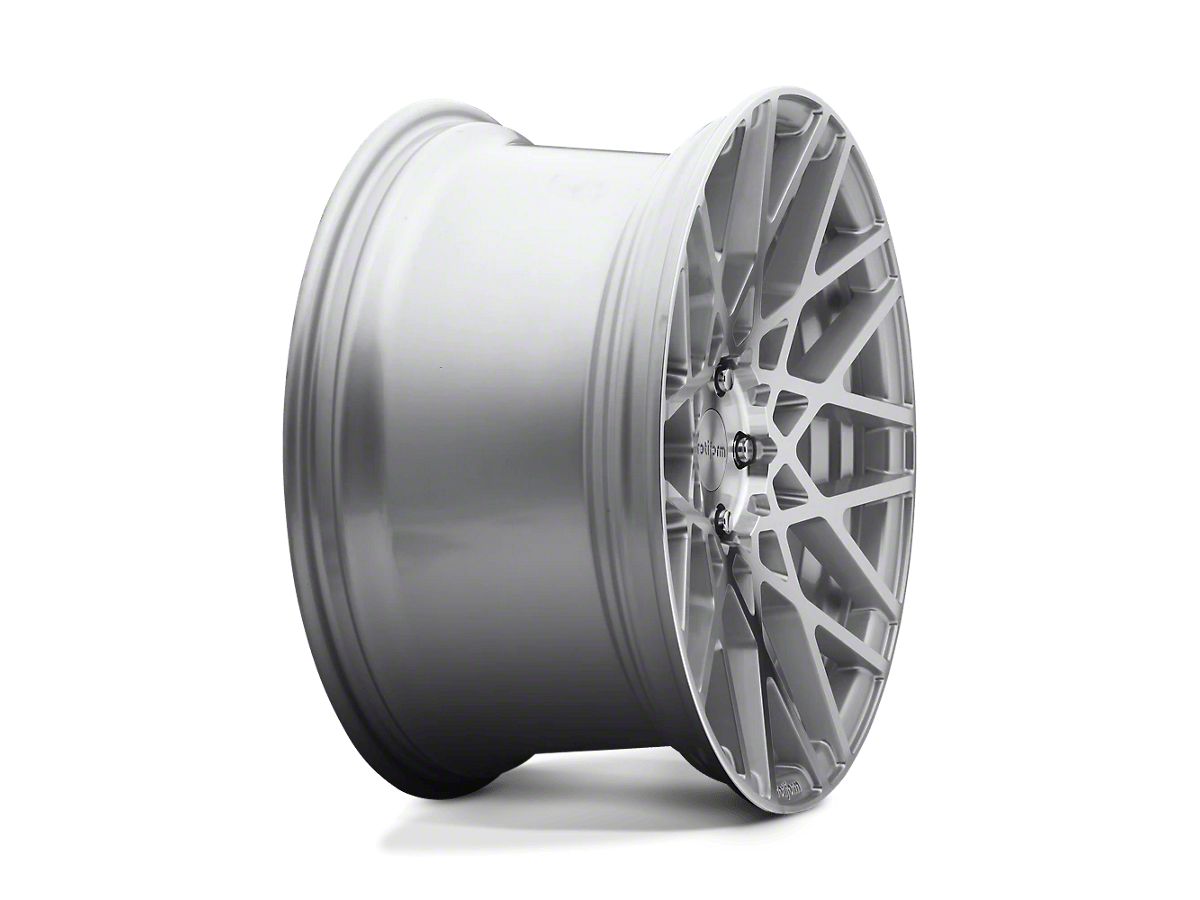 Rotiform BLQ Gloss Silver Machined Wheel; 19x8.5; 38mm Offset (97-06 Jeep  Wrangler TJ)