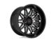 XD Gunner Gloss Black Machined with Gray Tint Wheel; 22x10 (20-24 Jeep Gladiator JT)