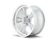 Ridler 675 Satin Silver Machined Wheel; 17x8; 0mm Offset (97-06 Jeep Wrangler TJ)