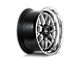 Ridler 611 Gloss Black Milled with Diamond Cut Lip Wheel; 20x8.5; 0mm Offset (97-06 Jeep Wrangler TJ)