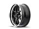 Ridler 610 Matte Black with Polished Lip Wheel; 17x8; 0mm Offset (87-95 Jeep Wrangler YJ)