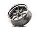 Ridler 610 Gloss Grey with Polished Lip Wheel; 17x8; 0mm Offset (97-06 Jeep Wrangler TJ)