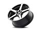 Touren TF96 Gloss Black Machined Wheel; 20x9; 35mm Offset (87-95 Jeep Wrangler YJ)