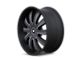 Mazzi Rolla Matte Black Machined with Dark Wheel; 24x9.5; 18mm Offset (20-24 Jeep Gladiator JT)