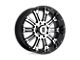 XD Hoss Gloss Black Machined Wheel; 16x8; 0mm Offset (84-01 Jeep Cherokee XJ)