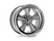 American Racing VNT70R Gunmetal with Polished Lip Wheel; 17x9; 0mm Offset (84-01 Jeep Cherokee XJ)