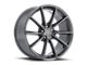 American Racing Fast Back Anthracite with Machined Face Wheel; 18x9; 38mm Offset (84-01 Jeep Cherokee XJ)