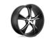 American Racing BLVD Satin Black with Machined Face 5-Lug Wheel; 20x8.5; 5mm Offset (05-15 Tacoma)