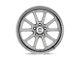 American Racing Draft Vintage Silver with Diamond Cut Lip 5-Lug Wheel; 18x10; 12mm Offset (05-15 Tacoma)