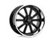 American Racing Rodder Gloss Black with Diamond Cut Lip 5-Lug Wheel; 20x9.5; 0mm Offset (05-15 Tacoma)