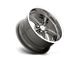 American Racing Boss TT Graphite with Diamond Cut Lip Wheel; 18x9.5; -4mm Offset (87-95 Jeep Wrangler YJ)