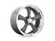 American Racing Classic Torq Thrust II Mag Gray with Machined Lip 5-Lug Wheel; 17x8; 25mm Offset (05-15 Tacoma)