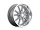 US Mag Rambler Textured Gray with Diamond Cut Lip 5-Lug Wheel; 20x8.5; 32mm Offset (05-15 Tacoma)