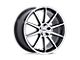 TSW Canard Gloss Black with Machined Face Wheel; 19x9.5; 20mm Offset (84-01 Jeep Cherokee XJ)