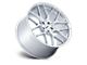 TSW Lasarthe Gloss Silver Machined Wheel; 22x9; 38mm Offset (97-06 Jeep Wrangler TJ)